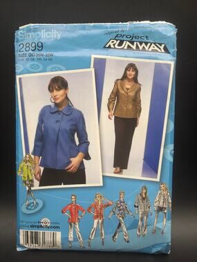 Simplicity 6692 Project Runway Jacket Pattern UNCUT Plus Size GG 26W-32W